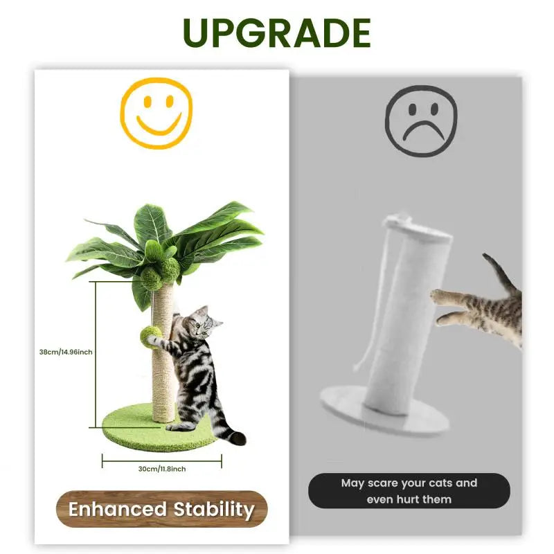 Funny Cat Toy Sisal Scratcher Climbing Post & Balls
