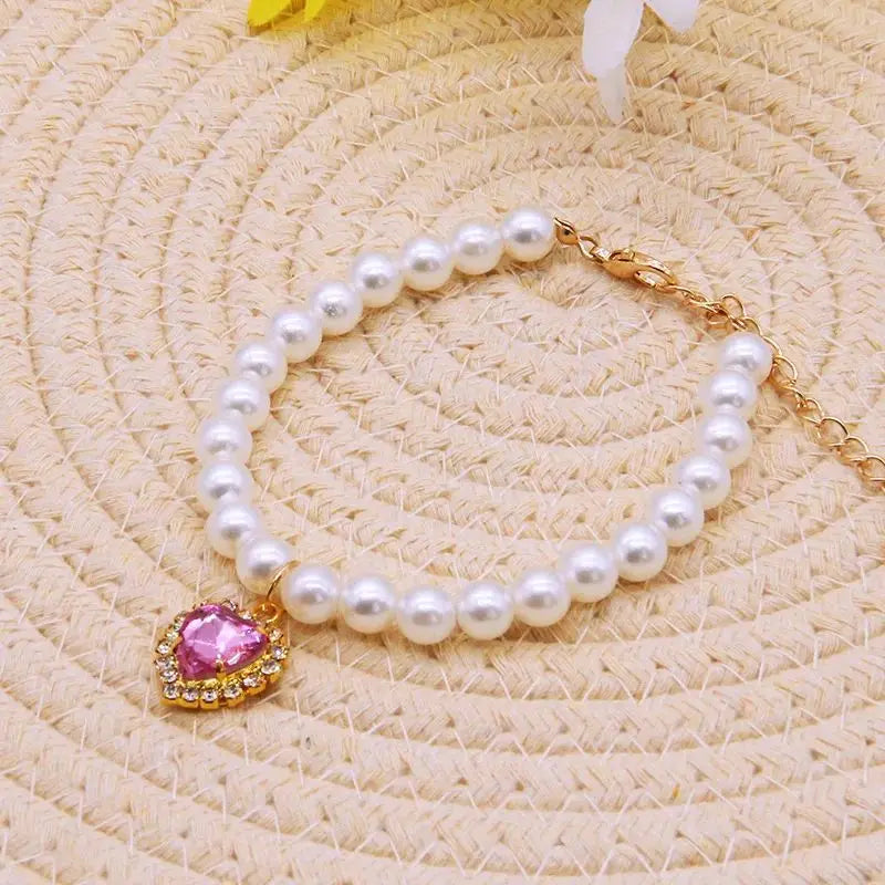 Pet Pearl Collar for Dogs & Cats – Cute Princess Chain