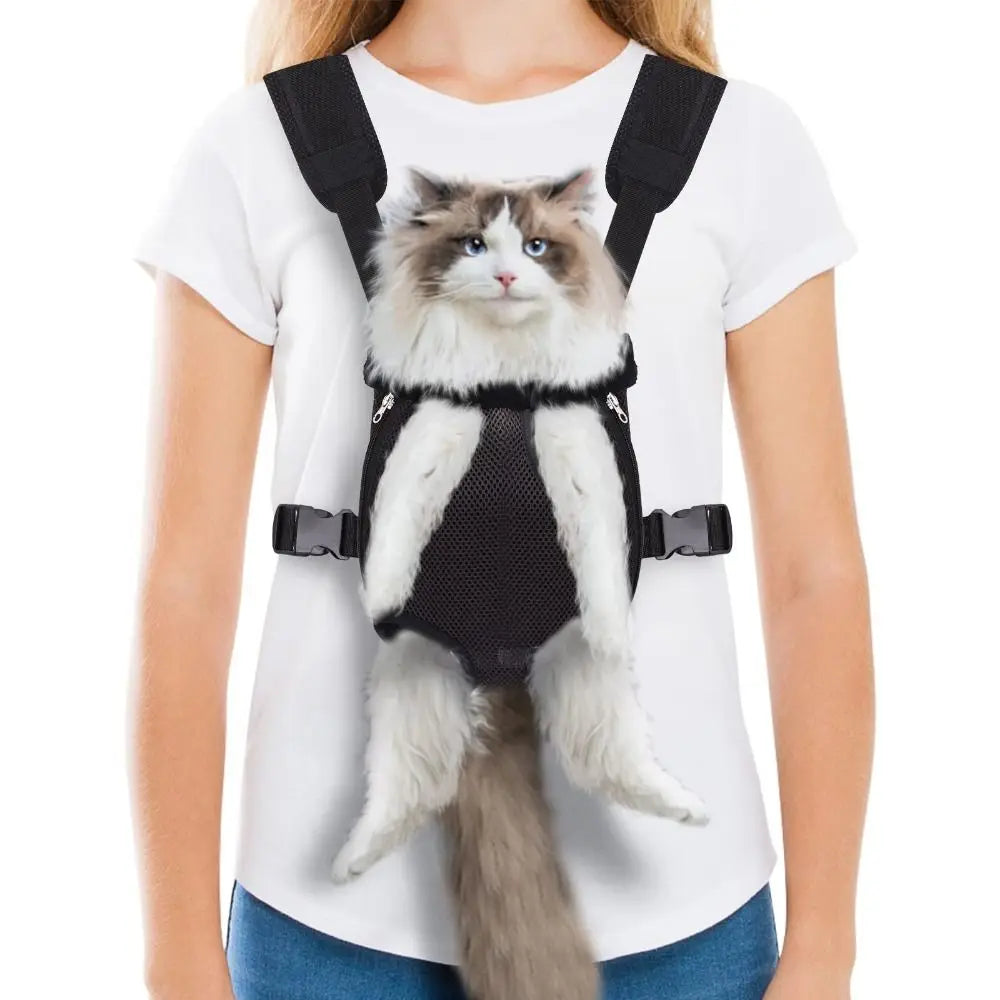 Adjustable Legs Out Pet Carrier Backpack for Small Dogs & Cats