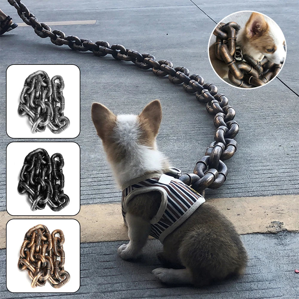 1.5M Plastic Chain Dog Leash – Pet Traction Rope