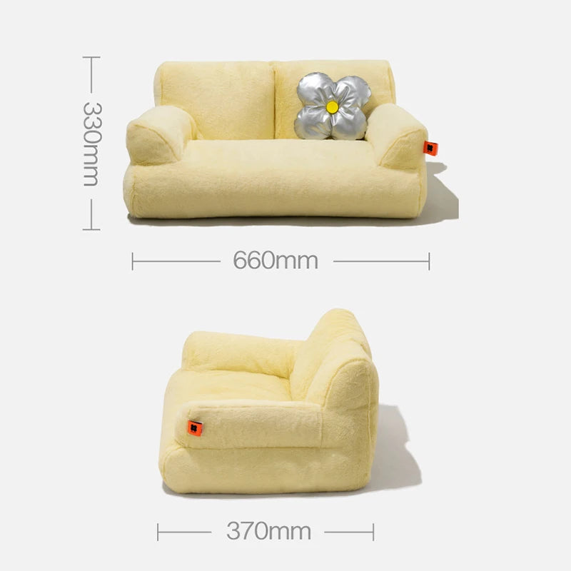 Luxury Fluffy Soft Cat Bed Sofa Nest | Pet Lounger & Kennel