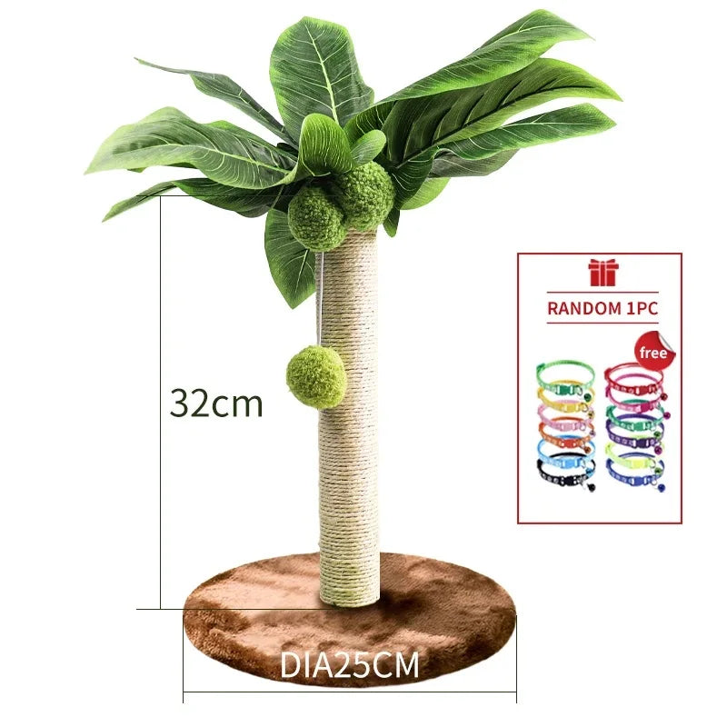 Funny Cat Toy Sisal Scratcher Climbing Post & Balls