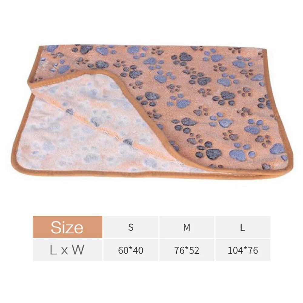 Soft Cartoon Pet Blanket – Warm, Fluffy & Cozy Mat
