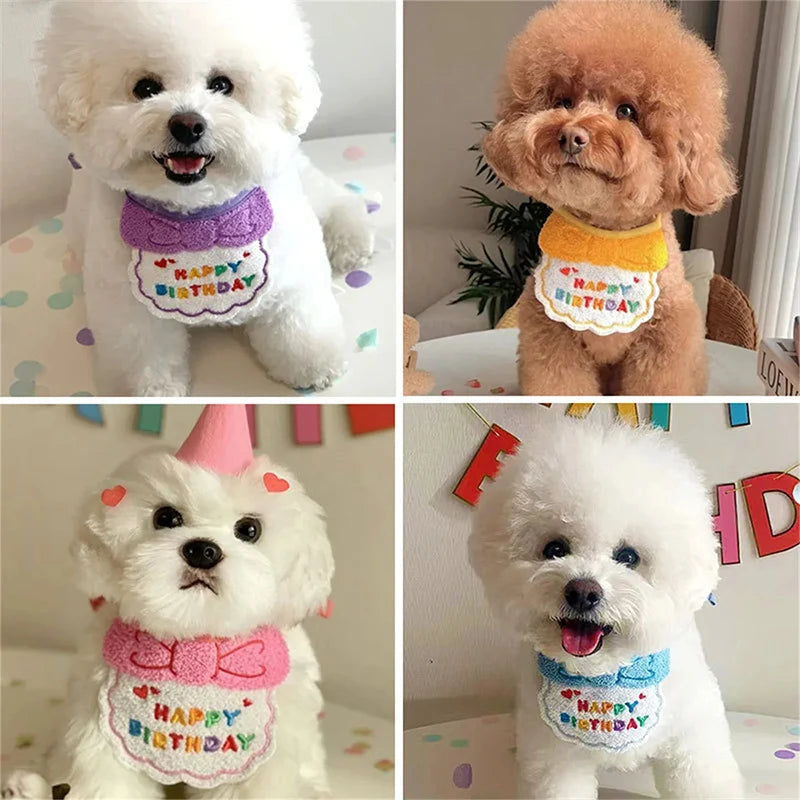 Pet Birthday Hat & Bib Set – Cute Costume for Cats & Dogs