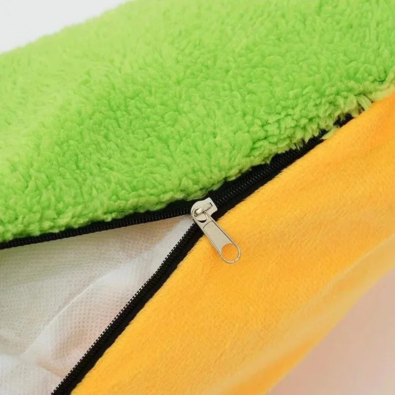 Soft Pet Bed Hot Dog House – Warm, Washable, for Cats & Dogs