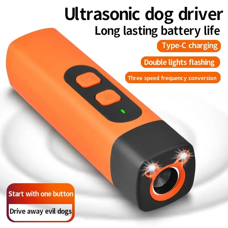Rechargeable Dog Bark Deterrent | 25Khz Sonic Repeller | 50Ft