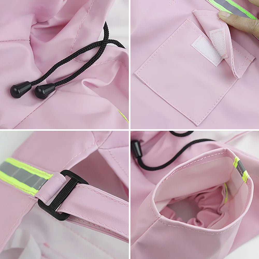 Waterproof Reflective Dog Raincoat – Hooded & Windproof
