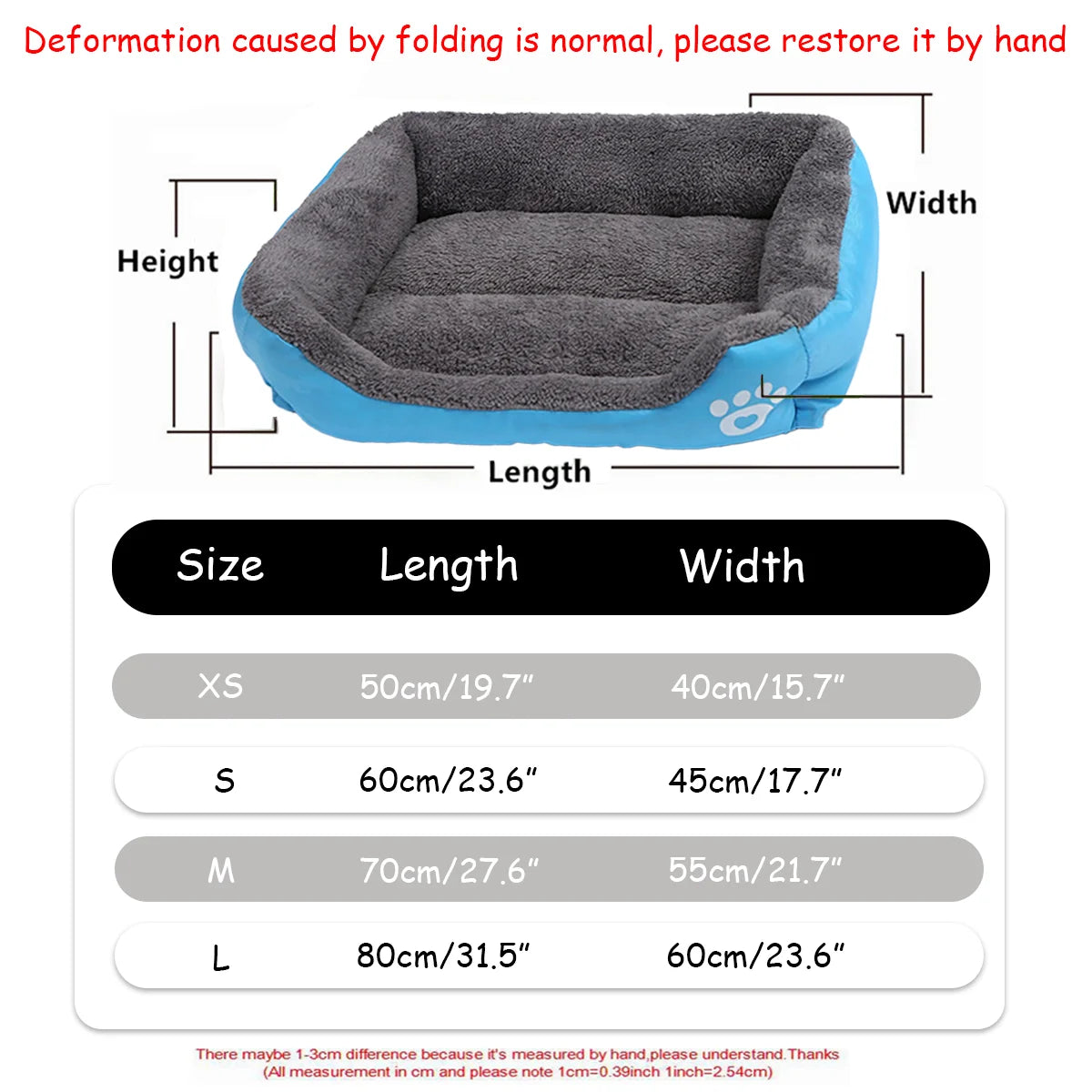 Colorful Square Winter Soft Warm Waterproof Dog/Cat Bed Mat