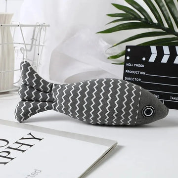 Cat Chew Toy – Linen Fish Pillow, Pet Training Simulation