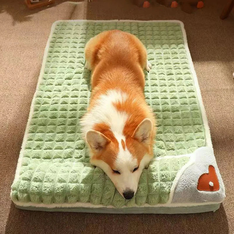 Plaid Dog Sofa Bed Cozy Winter Mat for Small & Medium Dogs