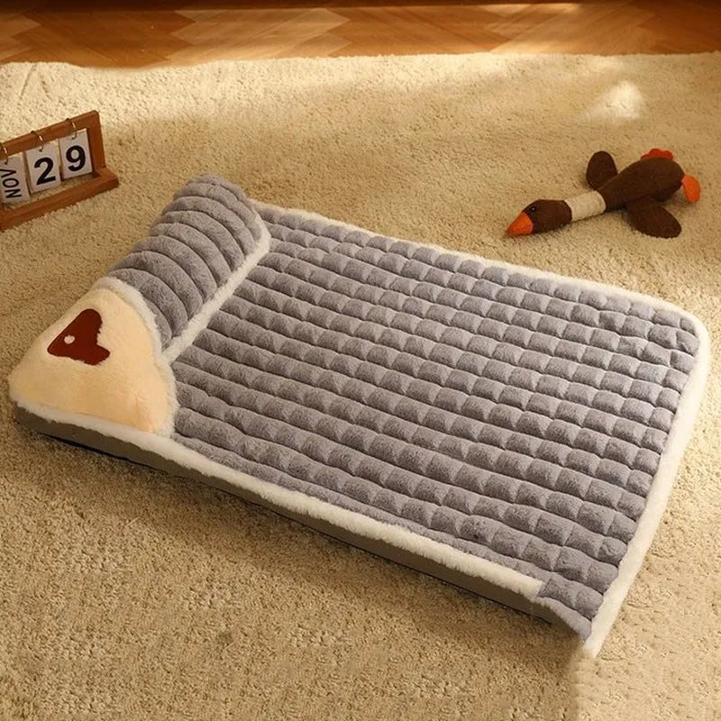 Plaid Dog Sofa Bed Cozy Winter Mat for Small & Medium Dogs