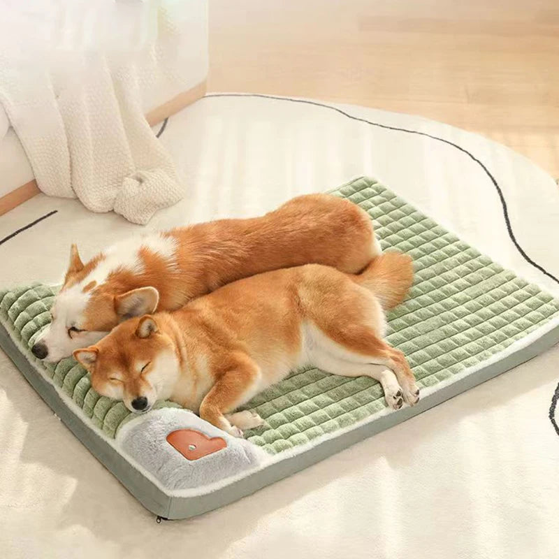 Plaid Dog Sofa Bed Cozy Winter Mat for Small & Medium Dogs