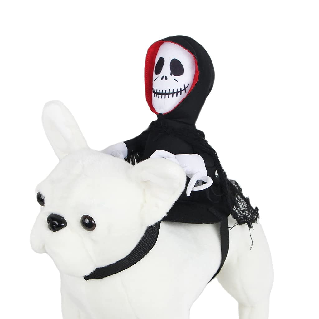 Funny Grim Reaper Pet Costume – Halloween Dog Cosplay Dress-Up