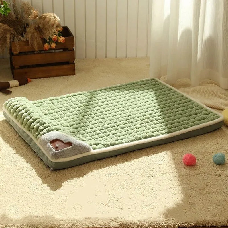 Plaid Dog Sofa Bed Cozy Winter Mat for Small & Medium Dogs
