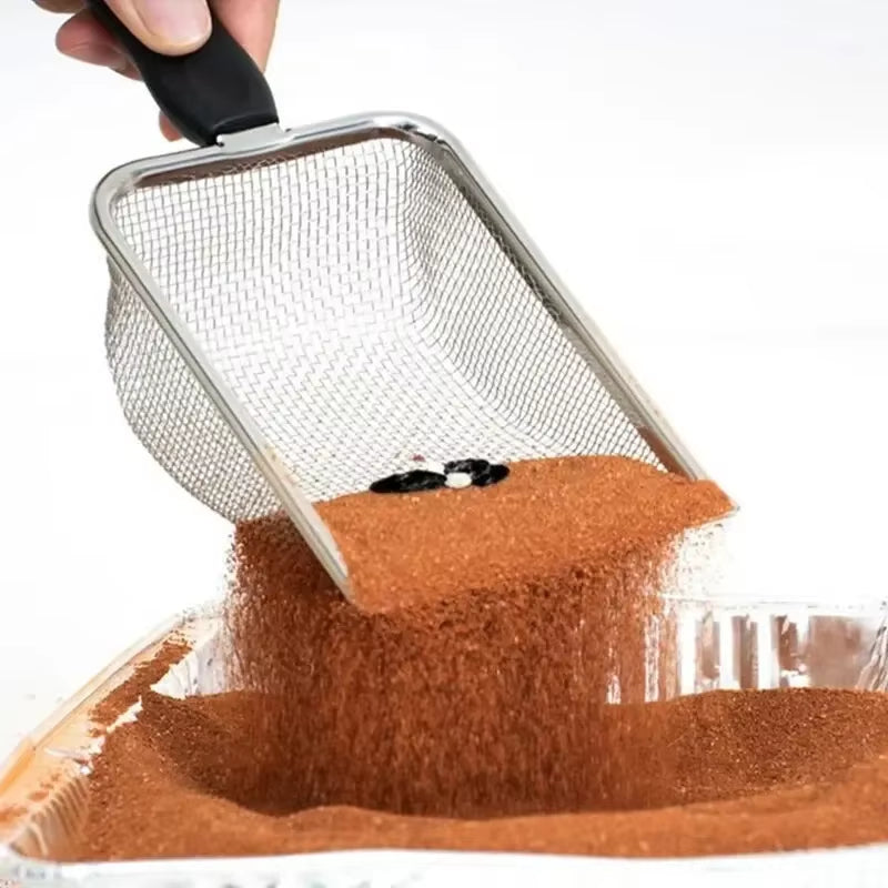 2X2mm Fine Pores Stainless Steel Cat Litter Shovel Pet Supplies