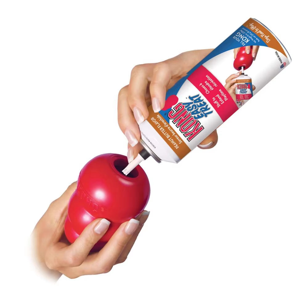 Classic Dog Toy Tough Natural Rubber, Red, Fun to Chew