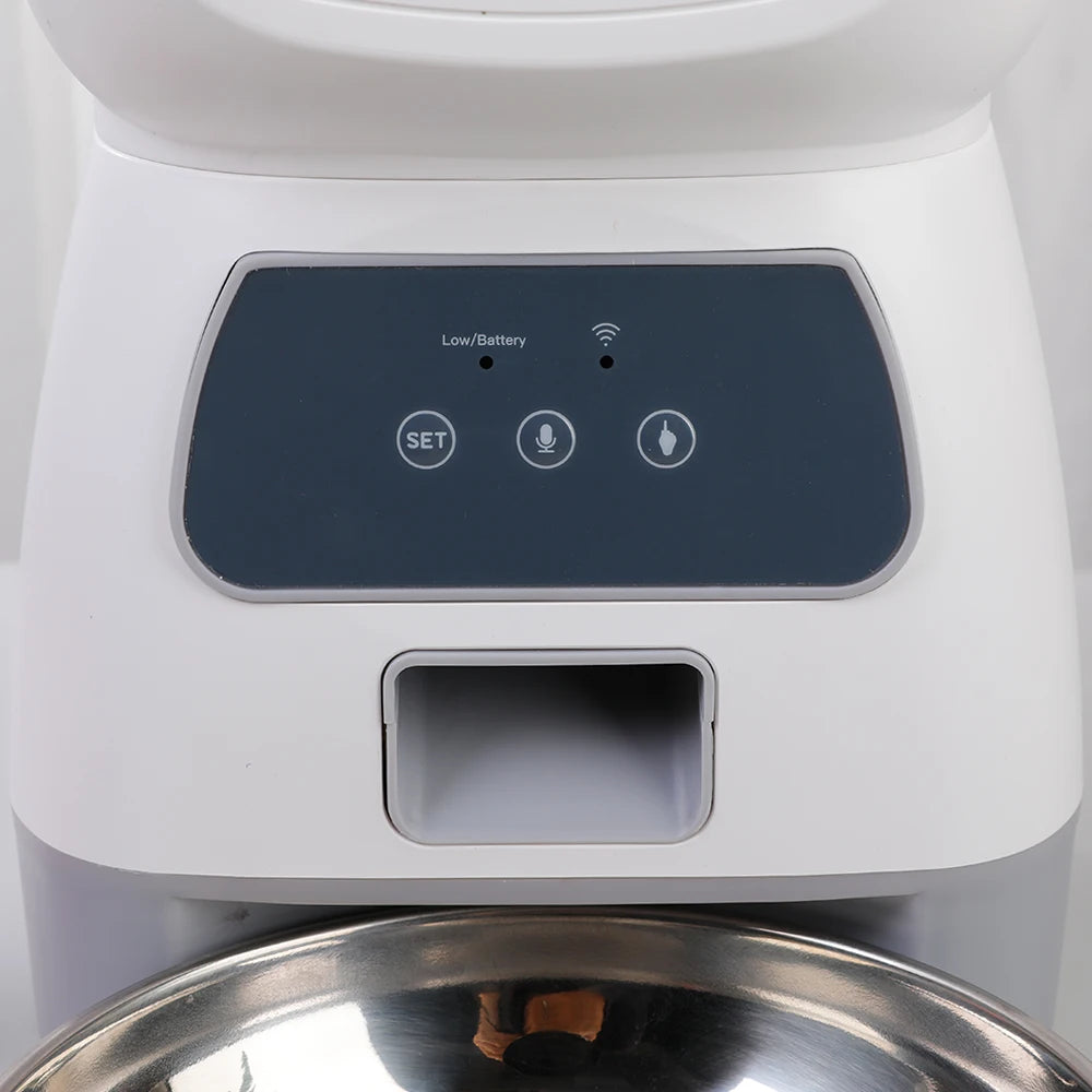 3.5L Auto Pet Feeder for Cats & Dogs, Wifi, Voice Recorder, Timing