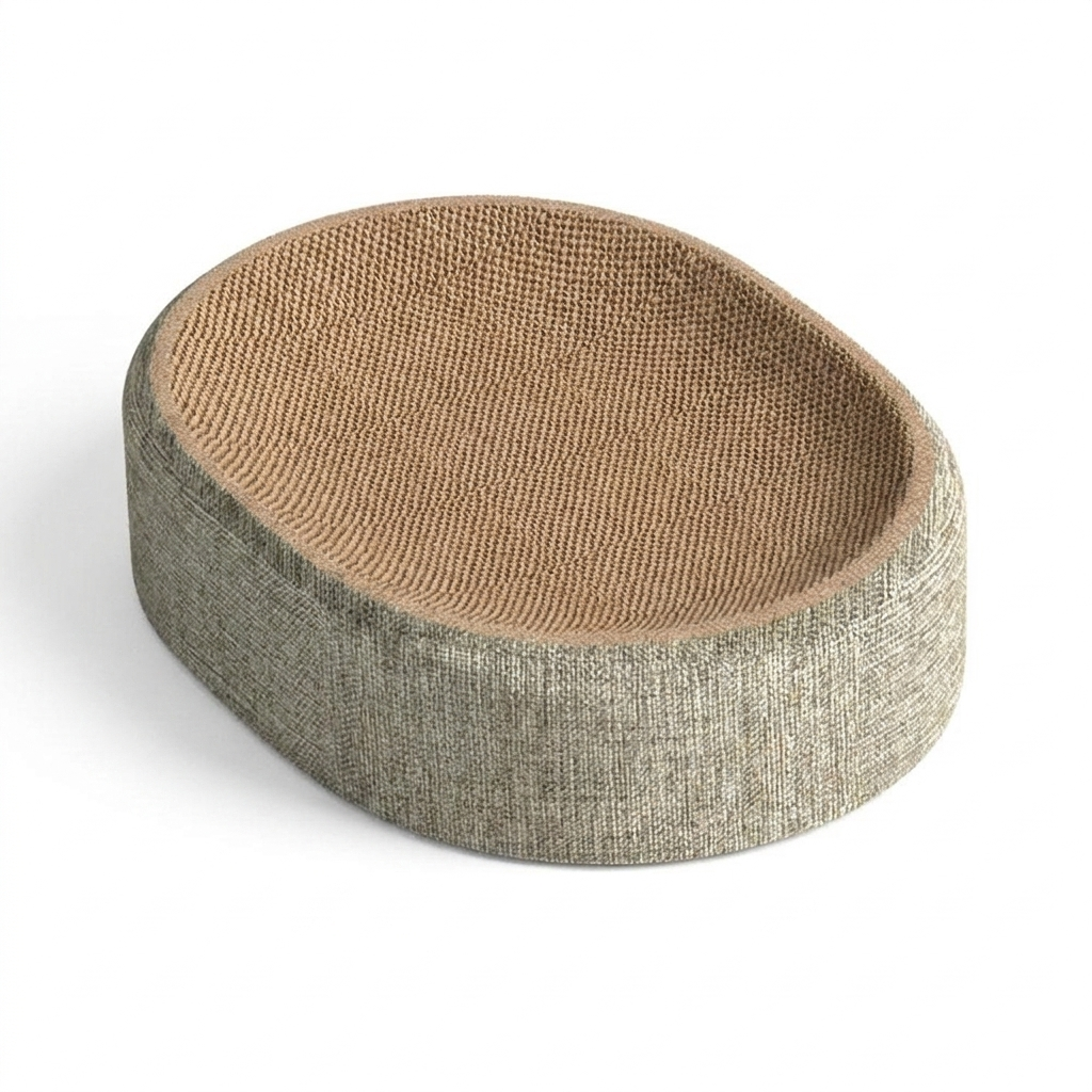 Oval Sisal Cat Scratcher Bed – Cozy Rest & Durable Scratching Surface
