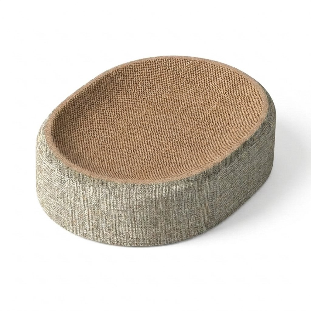 Oval Sisal Cat Scratcher Bed – Cozy Rest & Durable Scratching Surface