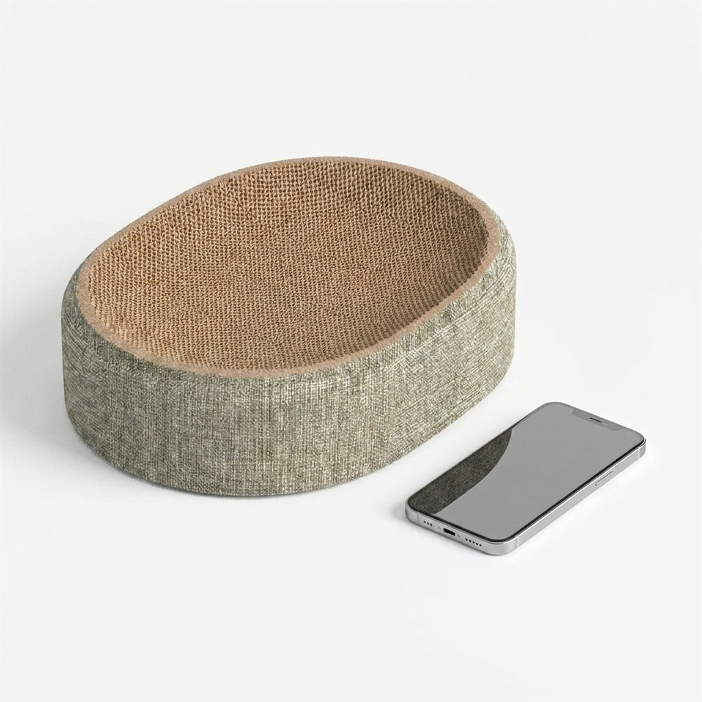 Oval Sisal Cat Scratcher Bed – Cozy Rest & Durable Scratching Surface