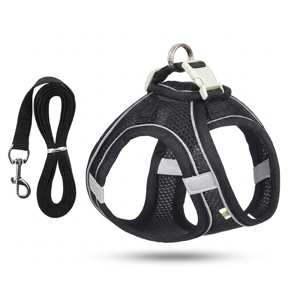 Adjustable Pet Harness Set – Comfortable Control with Soft Vest Design