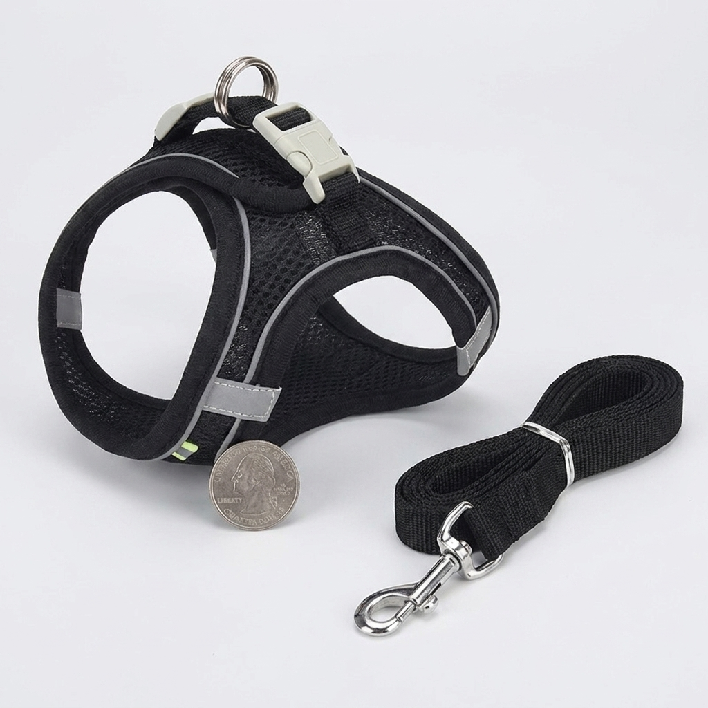 Adjustable Pet Harness Set – Comfortable Control with Soft Vest Design