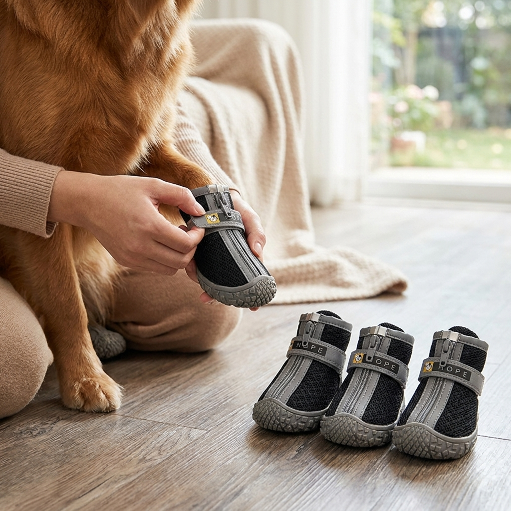 Dog Boots – Paw Comfort with Non-Slip Plush-Lined Protection