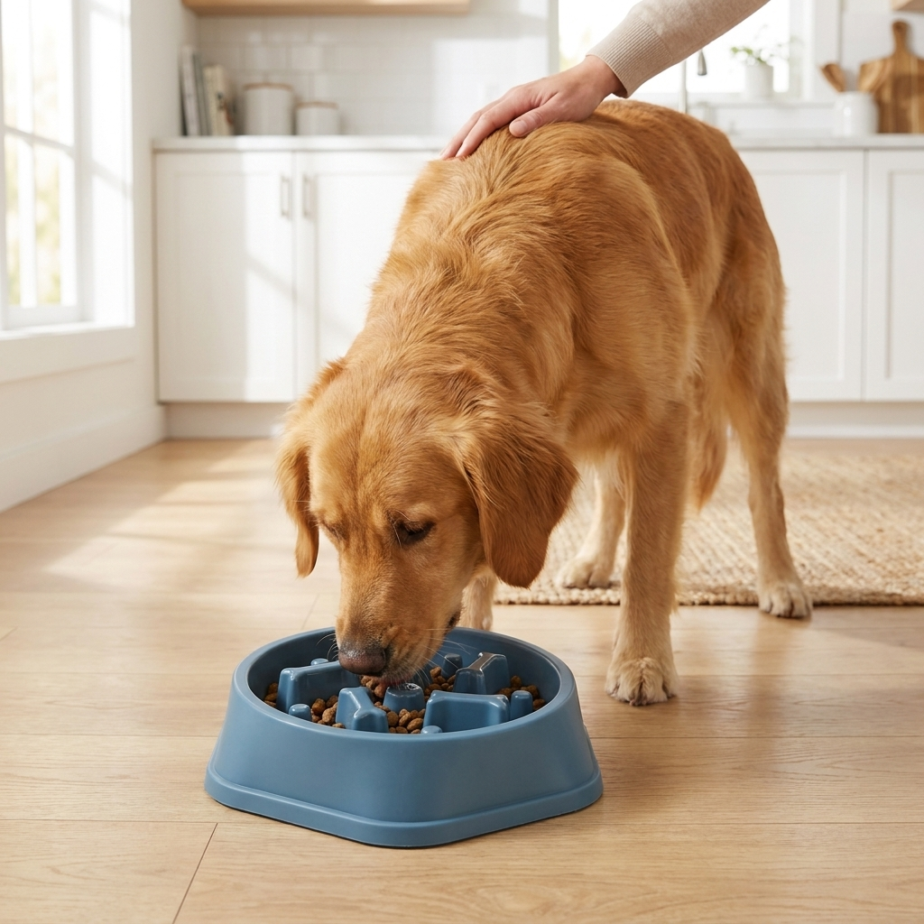 Slow Feeder Pet Bowl – Controlled Mealtimes with Non-Slip Design