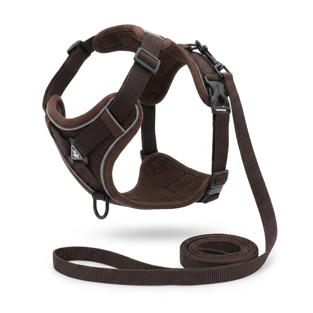 Adjustable Pet Harness & Leash Set – Secure Comfort with Soft Vest