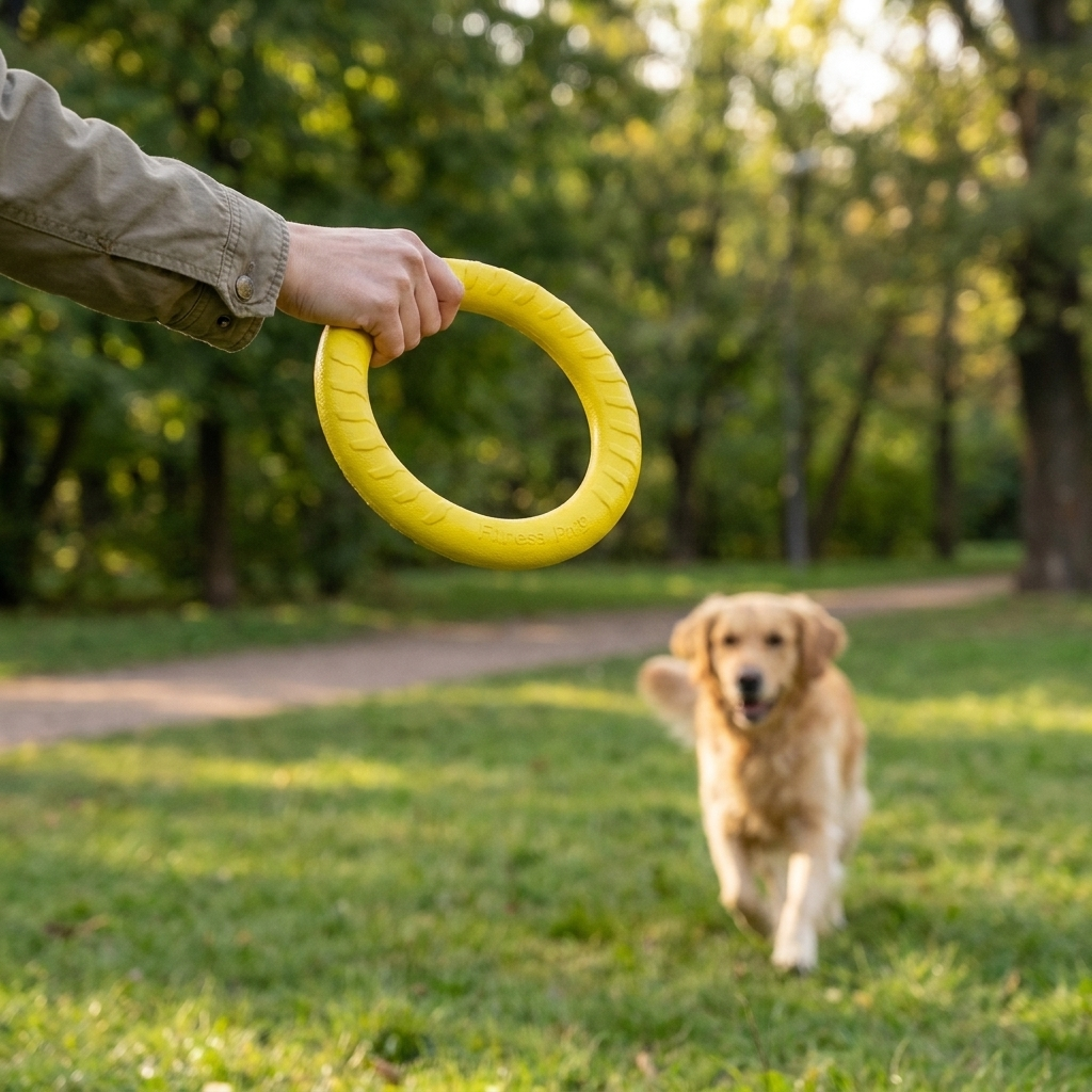 Dog Flying Ring Toy – Active Fetch Fun with Durable Rubber Design