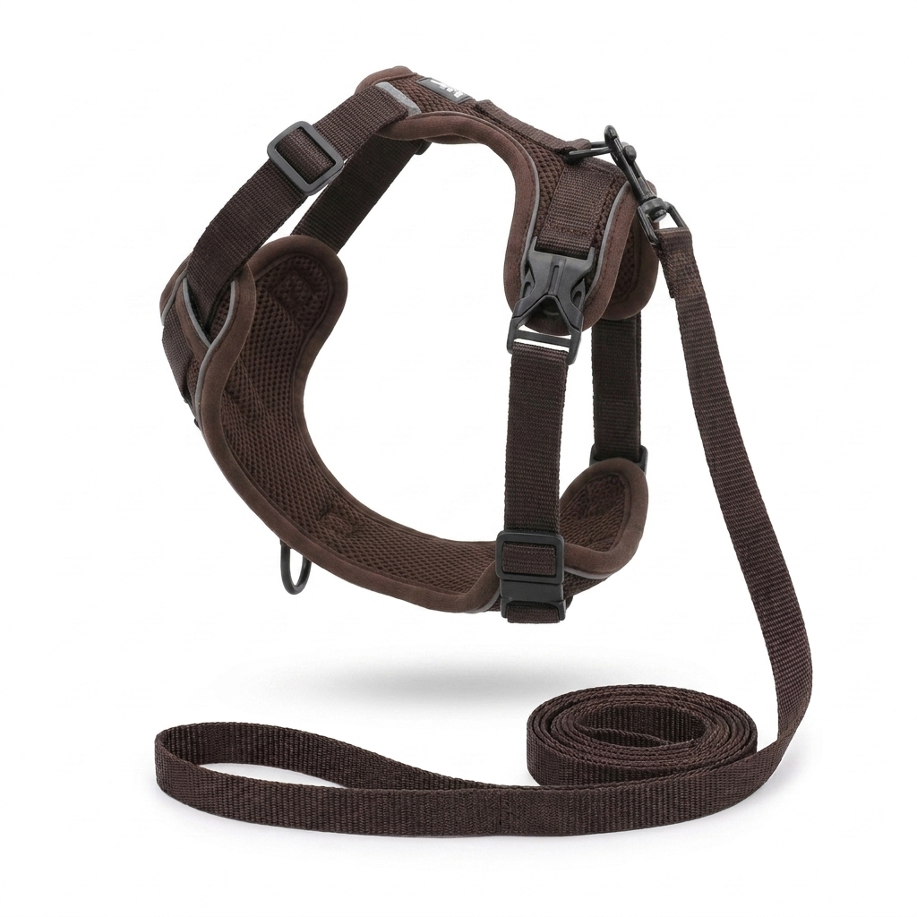 Adjustable Pet Harness & Leash Set – Secure Comfort with Soft Vest