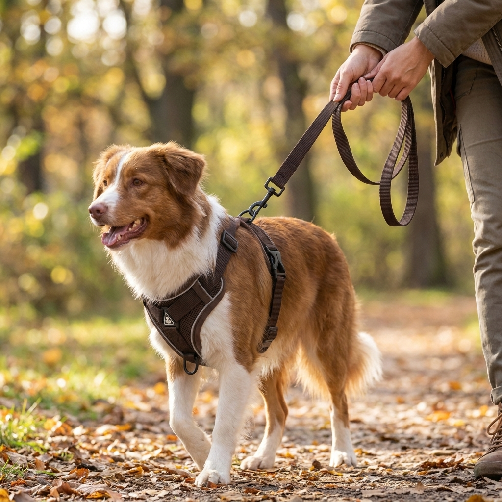 Adjustable Pet Harness & Leash Set – Secure Comfort with Soft Vest