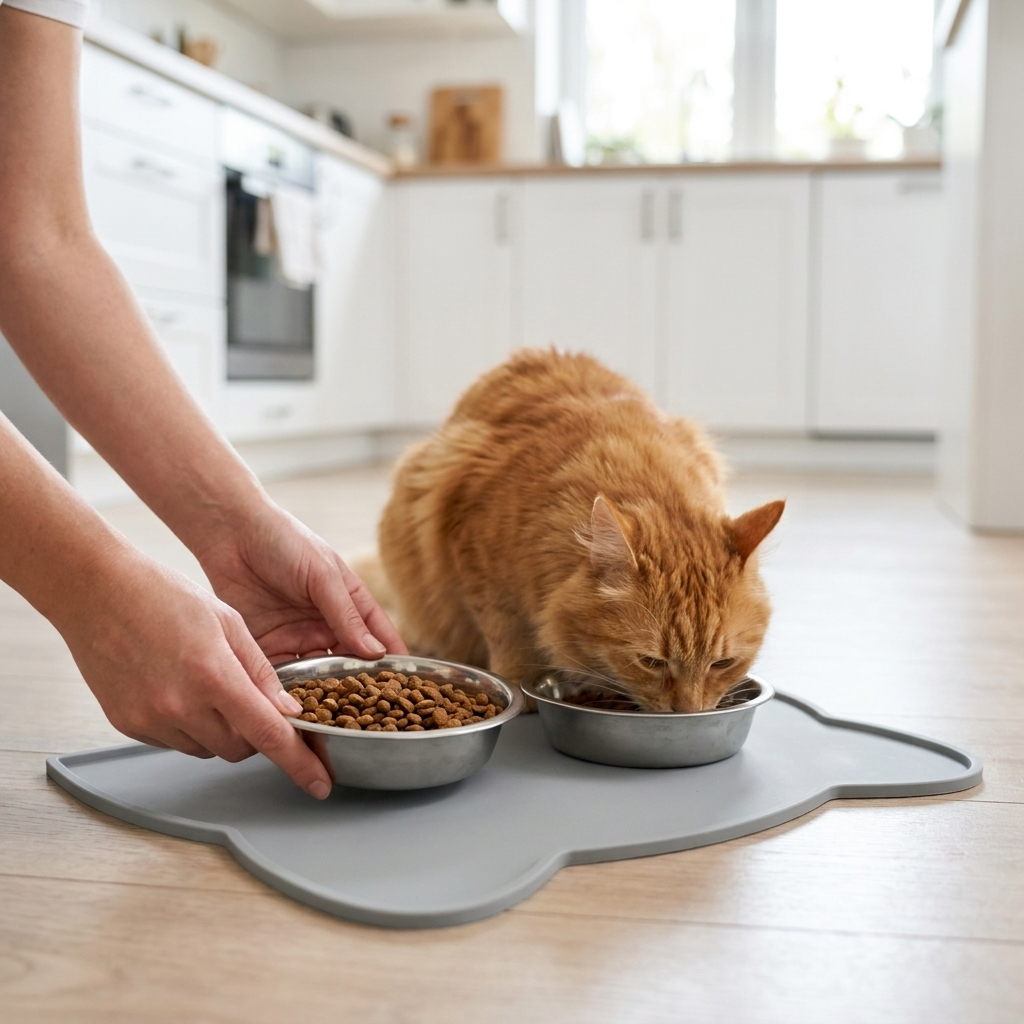 Silicone Pet Feeding Mat – Mess-Free Mealtimes with Waterproof Design