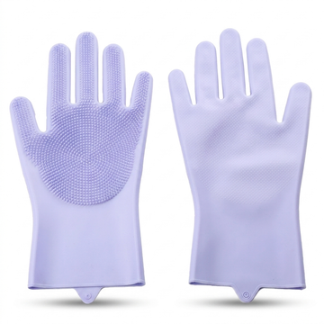 Silicone Pet Grooming Glove – Gentle Cleaning with Soft Massage Bristles