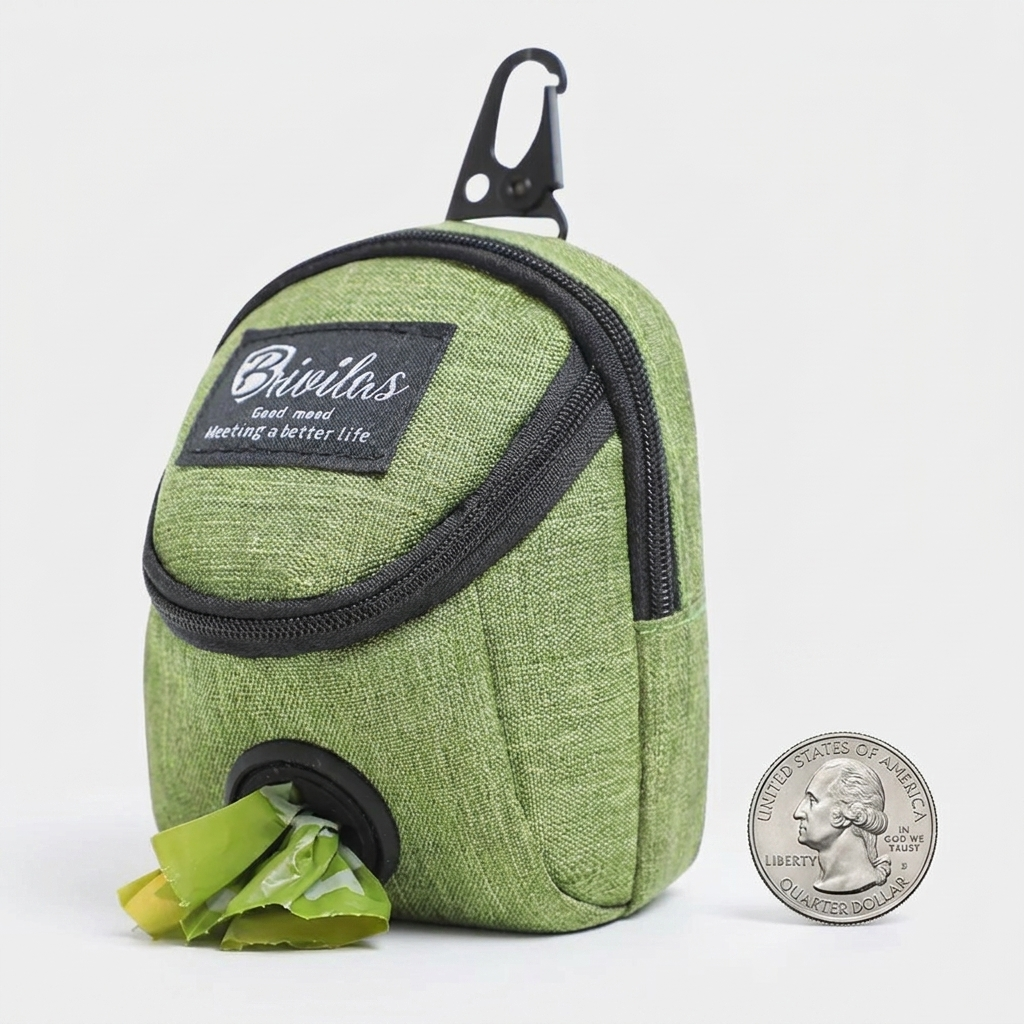 Portable Dog Treat Bag for Hands-Free Training & Walks with Waist Belt