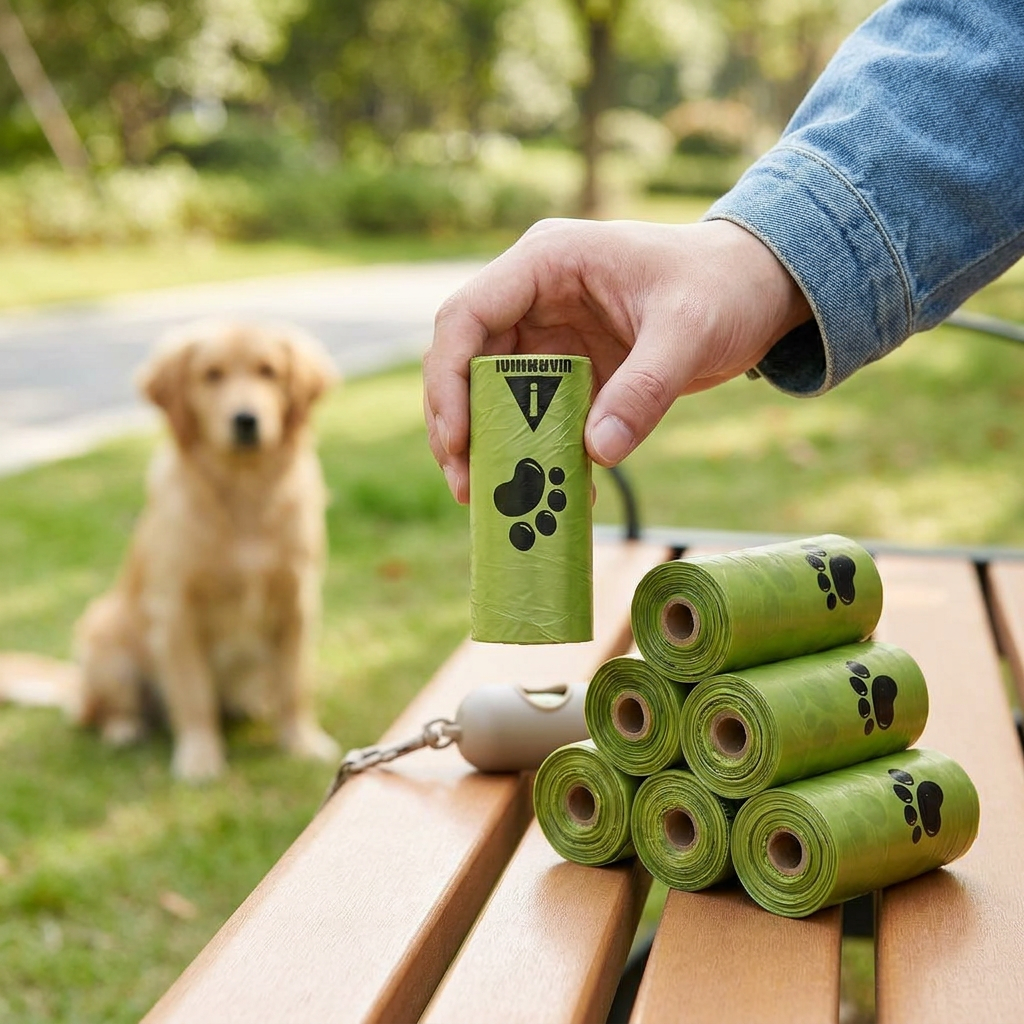 Eco-Friendly Dog Poop Bags – Leak-Proof Cleanup with EPI Material