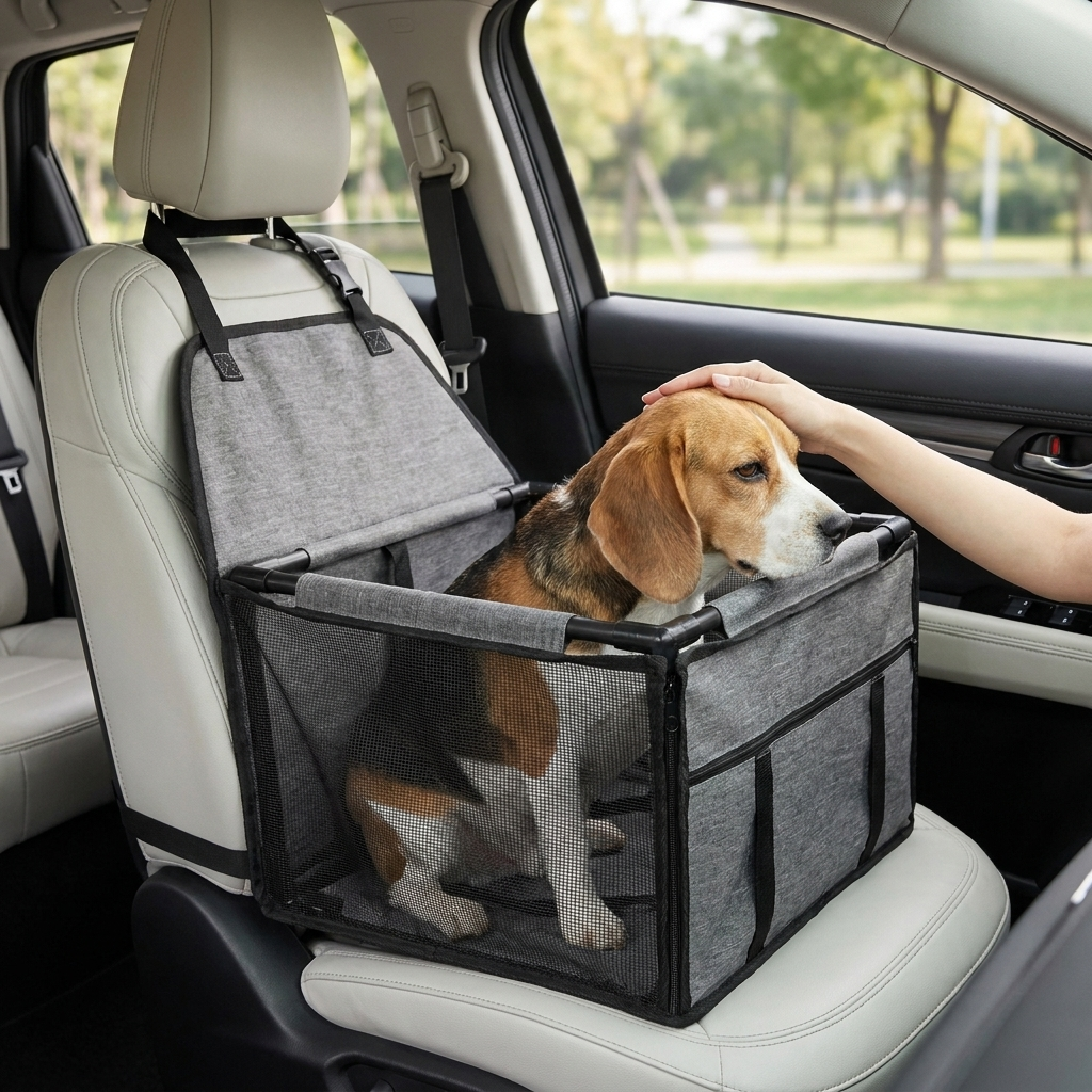 Waterproof Dog Car Seat Cover – Secure Travel with Oxford Fabric