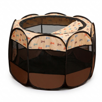Folding Pet Playpen – Portable Outdoor Shelter with Durable Oxford Fabric