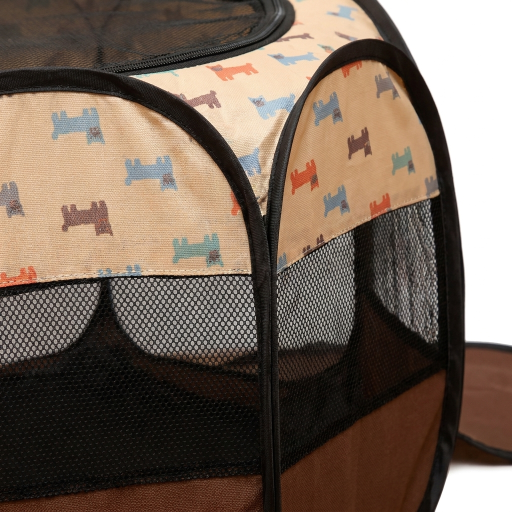 Folding Pet Playpen – Portable Outdoor Shelter with Durable Oxford Fabric