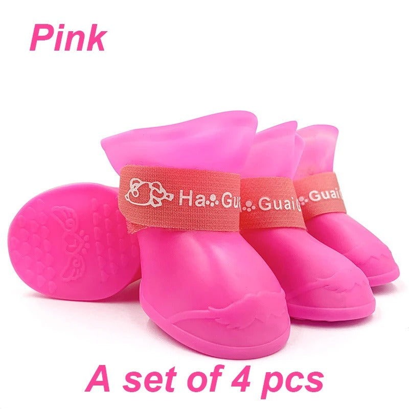 Dog Rain Boots Waterproof Non-Slip Shoes for Small Pets