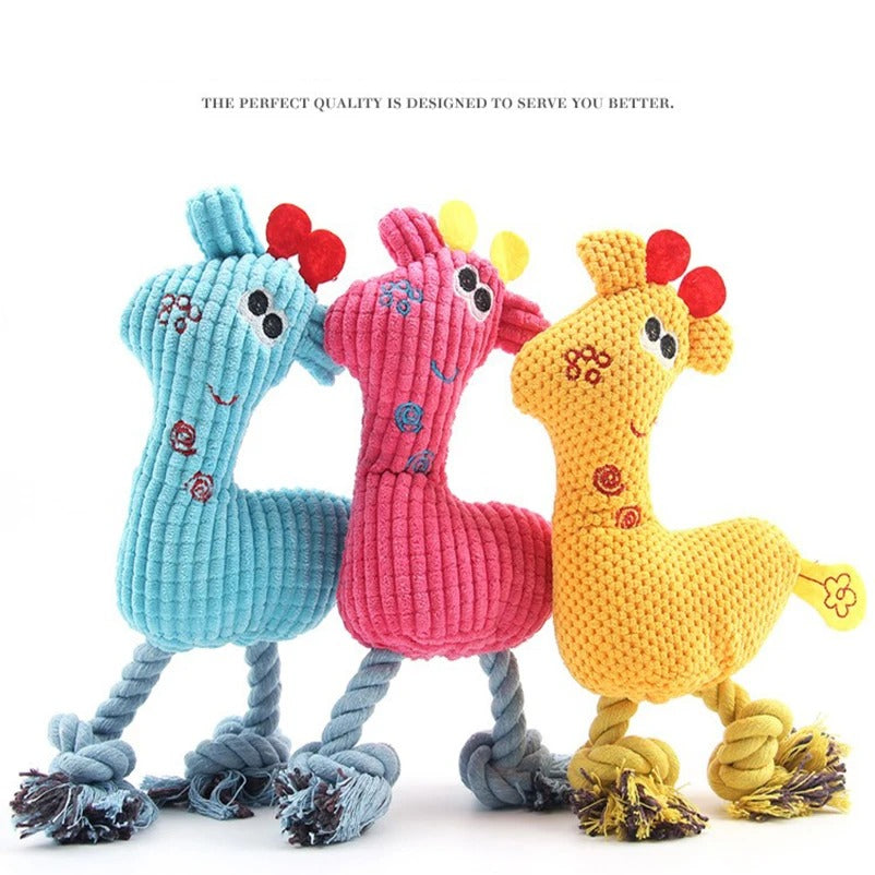 Dog Voice Toy Plush Sika Deer – Knitted, Durable, Bite-Resistant