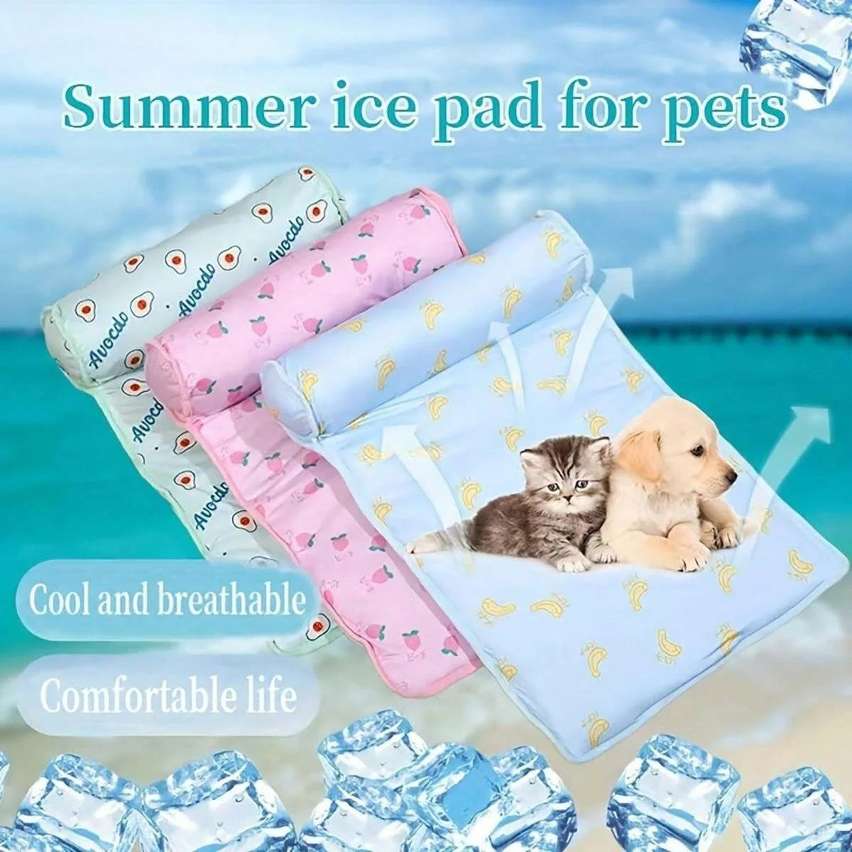 Cooling Dog Mat – Breathable, Washable Summer Pet Bed