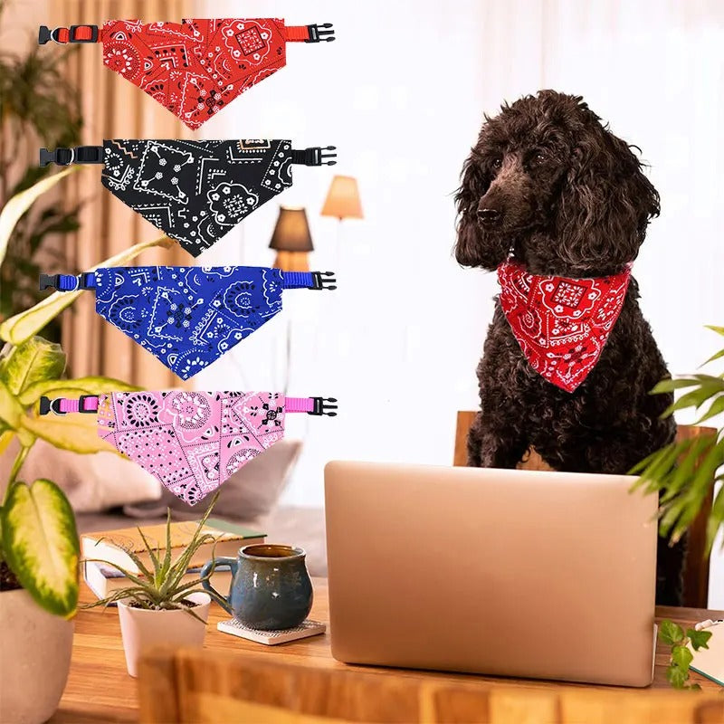 Adjustable Pet Bandana Scarf for Cats & Dogs - Dress Up