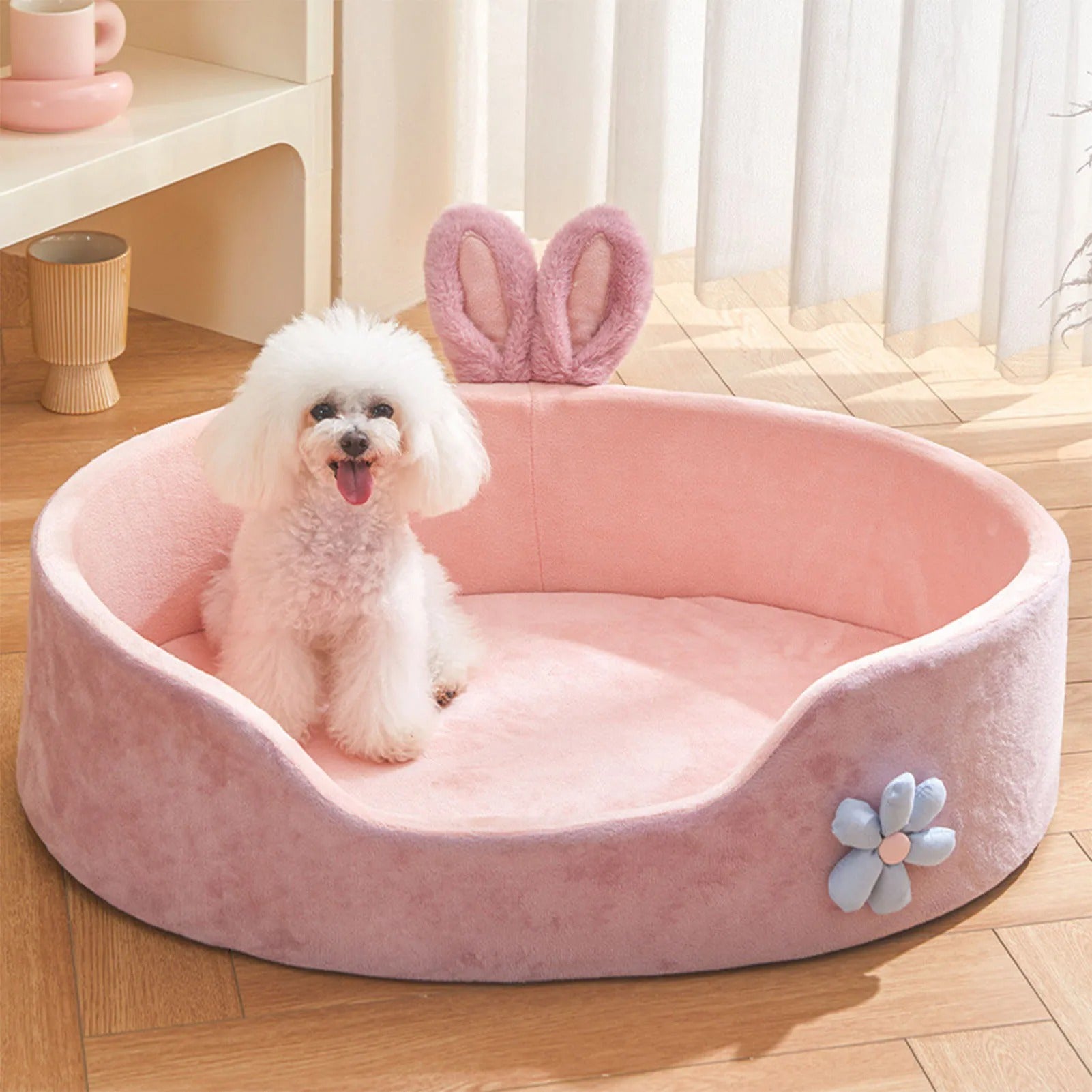 Detachable Washable Soft Pet Bed – Cozy Dog & Cat Sleeping Bed
