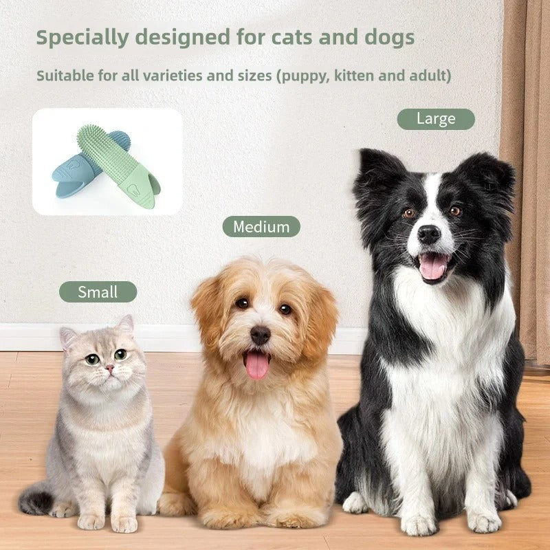 360° Dog Finger Toothbrush – Silicone Pet Dental Care