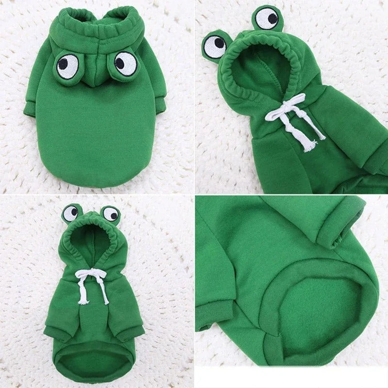 Cute Fleece Dog Hoodie for Small Dogs – Warm Pet Jacket