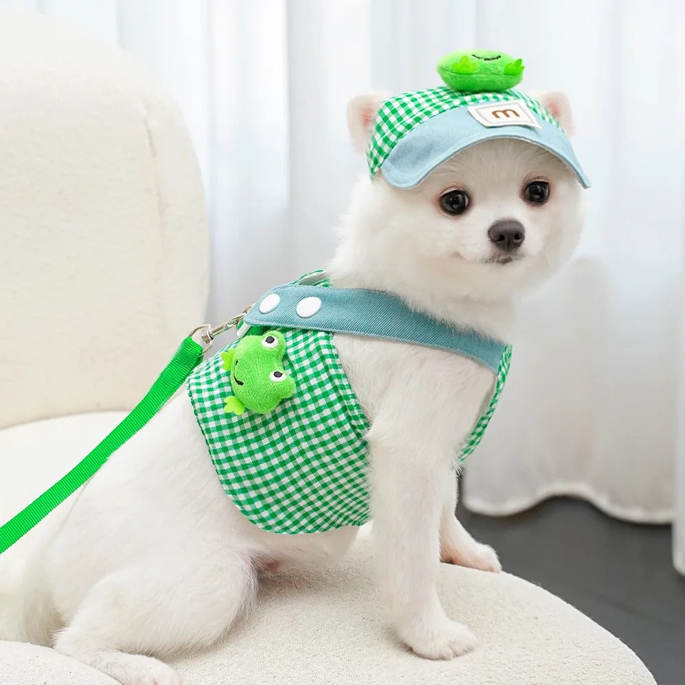 Duck Frog Pet Harness Set – Cats & Puppies, Breathable