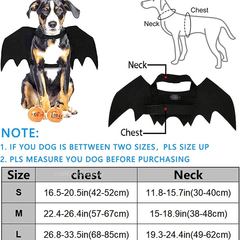 Halloween Bat Wings for Pets – Adjustable Felt Costume for Cats & Dogs