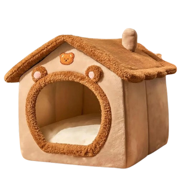 Foldable Cat Dog Bed House – Washable Pet Cave Sofa