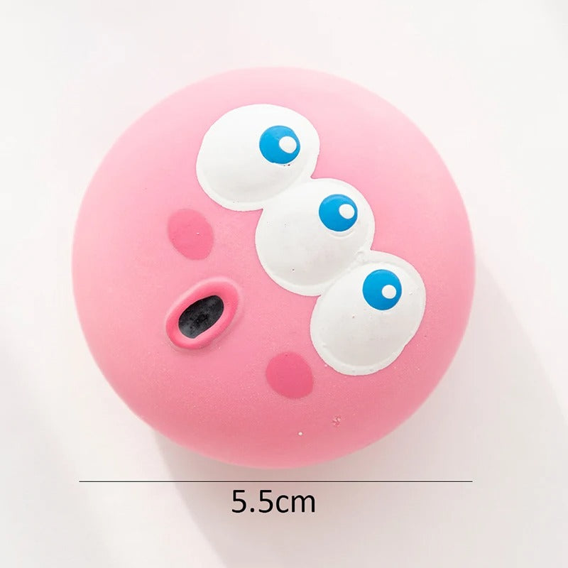 Durable Dog Chew Ball Toy with Squeaker & Teeth Cleaning